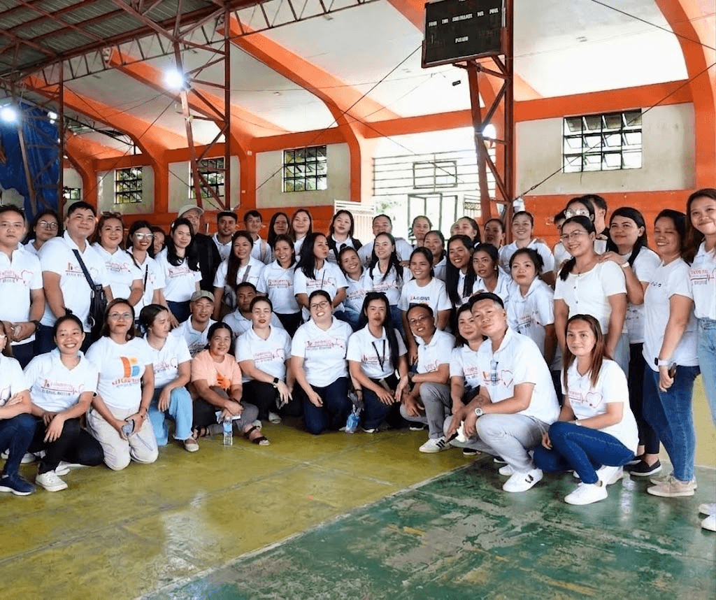 LifeBank staff assisting a client